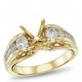 Vow to Wow, 14K Yellow Gold, Bridal Semi-Mount, 3/4 ctw. 